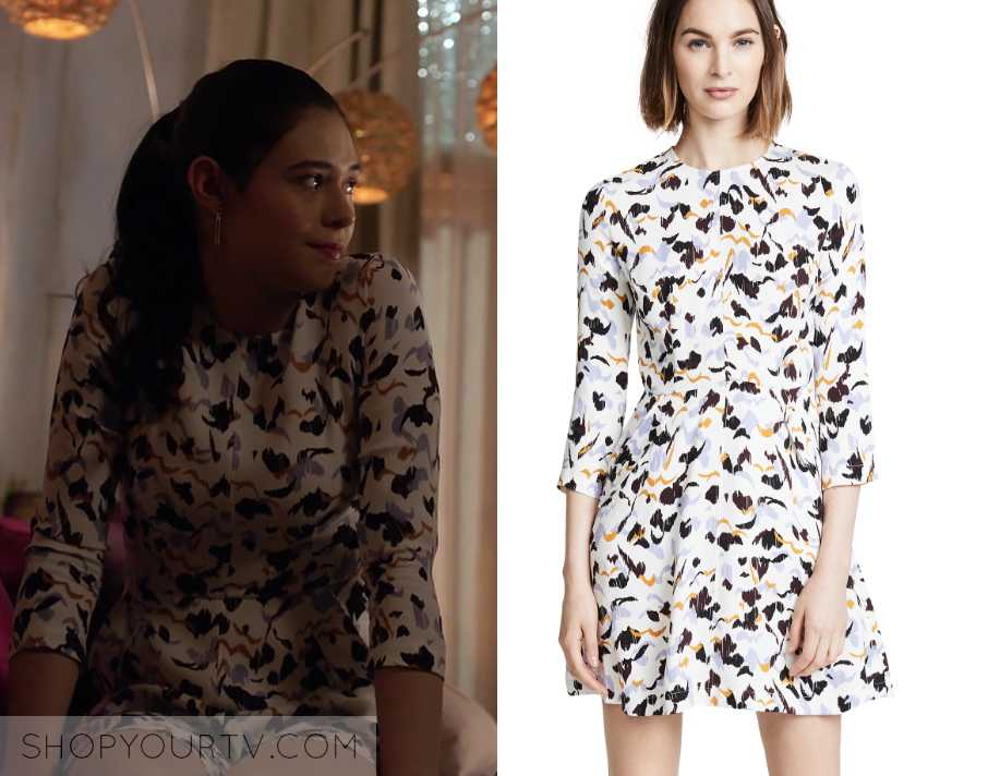 Supergirl: Season 4 Episode 12 Nia's Printed White Mini Dress | Shop ...