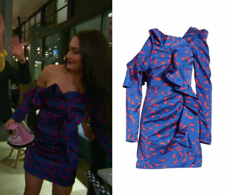 Total Bellas: Season 4 Episode 10 Nikki's Blue/Red Printed Dress ...