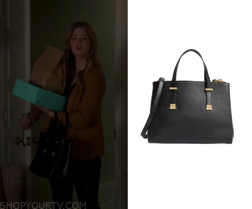 The Perfectionists: Season 1 Episode 2 Alison's Black Leather Tote ...