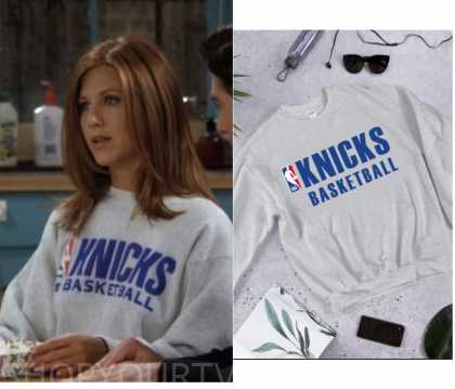 The grey sweatshirt Knicks Basketball of Rachel Green (Jennifer