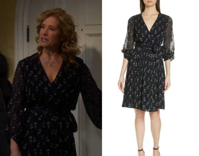 Last Man Standing: Season 7 Episode 18 Vanessa's Black Wrap Dress ...