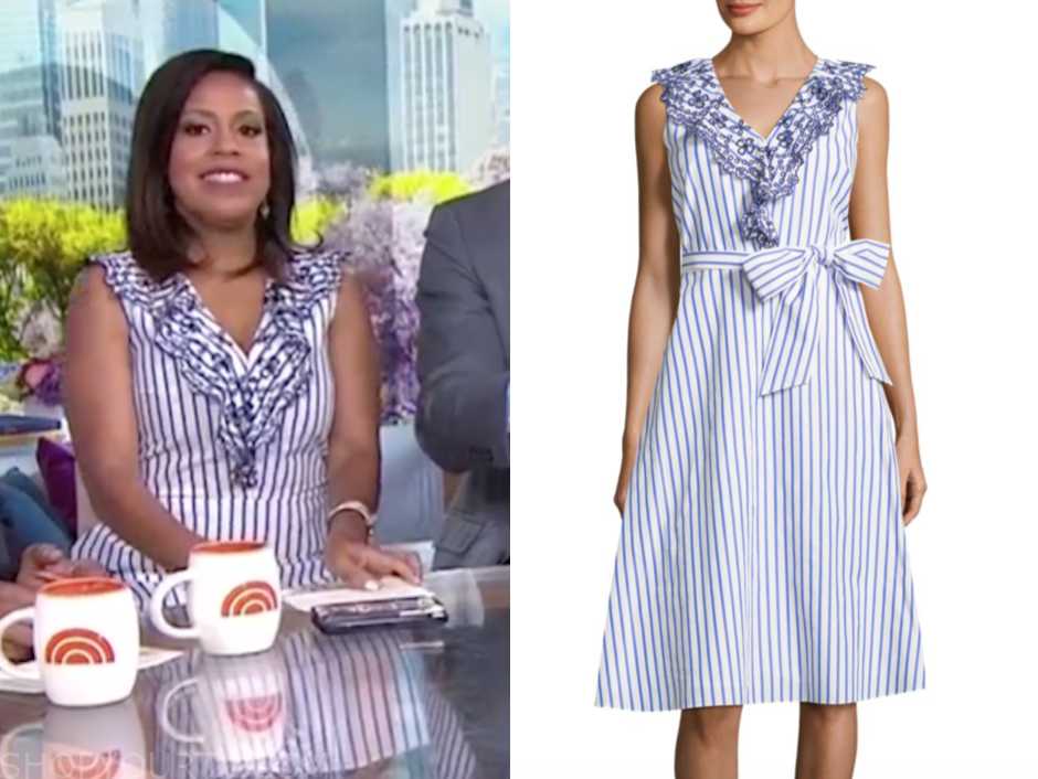 The Today Show: April 2019 Sheinelle Jones's Blue and White Stripe ...