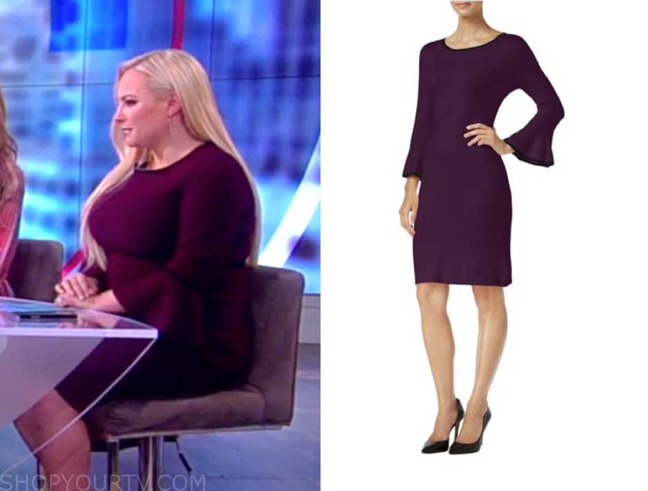 The View: April 2019 Meghan McCain's Purple Contrast Trim Bell Sleeve ...