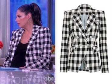 The View: April 2019 Abby Huntsman's Black and White Gingham Double ...