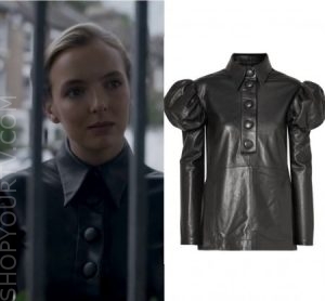 Killing Eve: Season 2 Episode 3 Villanelle's Leather Button Front Top ...