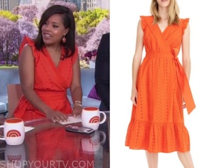 j crew orange eyelet dress