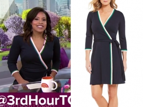 The Today Show: May 2019 Sheinelle Jones's 's Navy Blue Contrast Trim ...