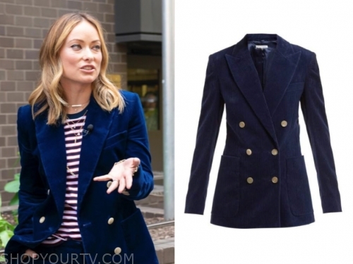 The Today Show: May 2019 Olivia Wilde's Blue Double-Breasted Blazer ...