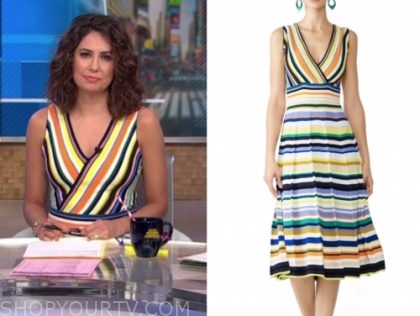 Good Morning America: May 2019 Cecilia Vega's Striped V-Neck Midi Dress ...