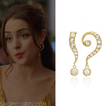Dynasty: Season 2 Episode 19 Fallon's Curved Embellished Earrings ...