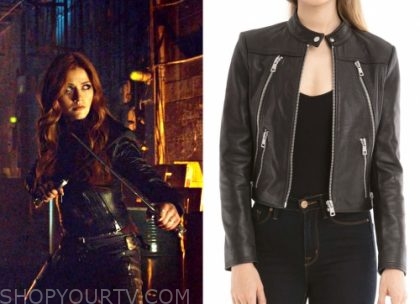 Shadowhunters: Season 3 Epsiode 18 Clary's Zip Leather Jacket | Fashion,  Clothes, Outfits and Wardrobe on | Shop Your TV