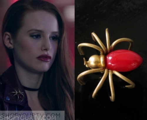 Bakelite Spider Brooch Pin worn by Cheryl Blossom (Madelaine