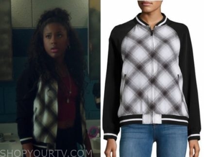 Riverdale: Season 1 Episode 2 Melody's Plaid Bomber | Shop Your TV