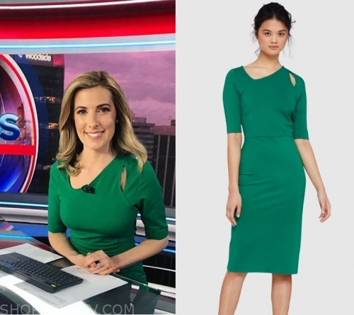 Nine News AU: June 2019 Alice's Green Cut Out Dress | Shop Your TV