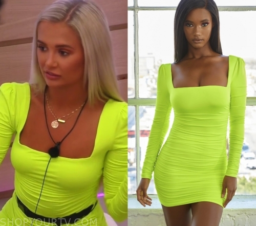 oh polly neon yellow dress
