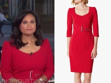 The Today Show: July 2019 Kristen Welker's Red Belted Dress | Shop Your TV