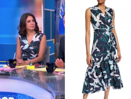 Good Morning America: August 2019 Cecilia Vega's Floral Wrap Dress ...