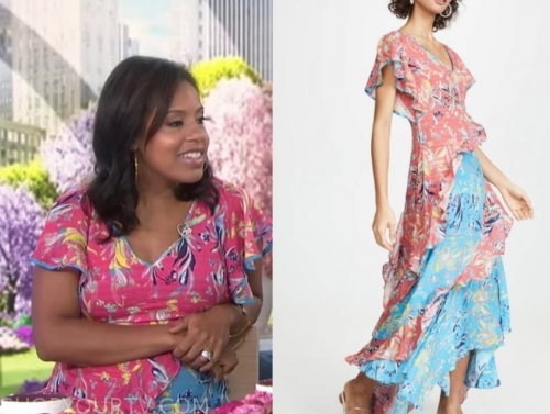 The Today Show: August 2019 Sheinelle Jones's Coral Pink and Blue ...