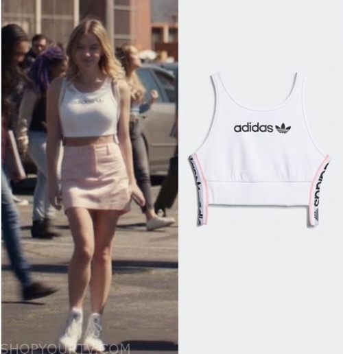 adidas cropped ribbed bra top