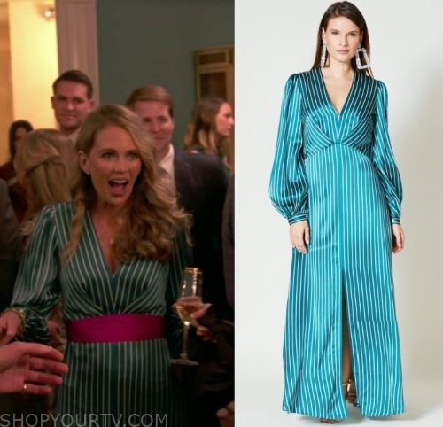 Southern Charm: Season 6 Episode 14 Cameran's Green Striped Dress ...