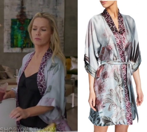 BH90210: Season 1 Episode 2 Jennie's Floral Silk Robe | Shop Your TV