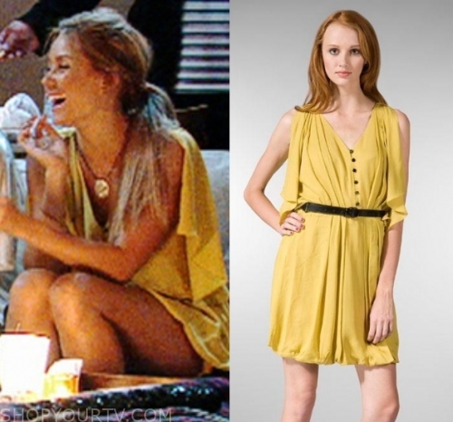 The Hills: Season 4 Episode 19 Lauren's Yellow Split Sleeve Dress