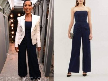 Tamron Hall Show: September 2019 Tamron Hall's Navy Blue Strapless ...