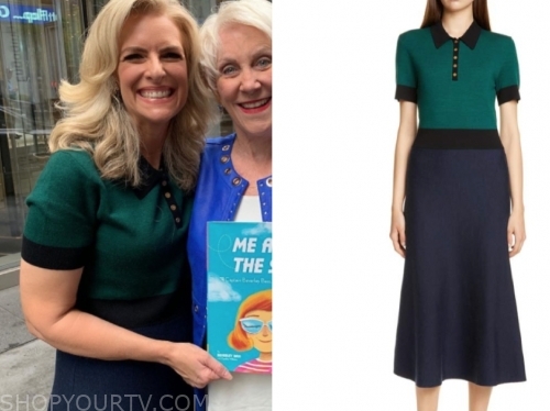 Fox and Friends: September 2019 Janice Dean's Knit Navy Blue and Green ...