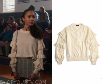 Insatiable: Season 2 Episode 4 Magnolia's Ruffle Sweater | Shop Your TV