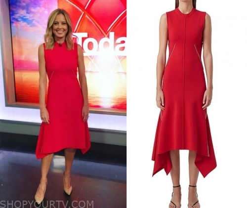 The Today Show (AU): October 2019 Allison's Red Sleeveless Dress | Shop ...