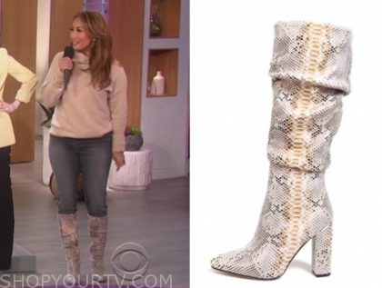 snakeskin slouch boots