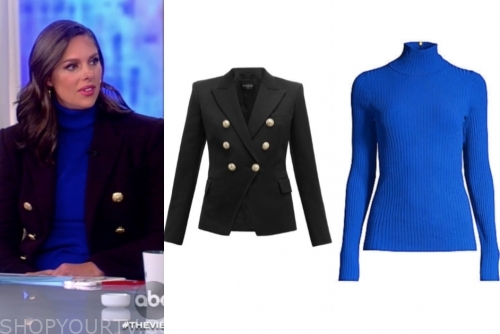 The View: October 2019 Abby Huntsman's Black Double Breasted Blazer and ...