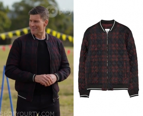 The Bachelorette (AU): Season 5 Episode 3 Osher's Checked Bomber Jacket ...