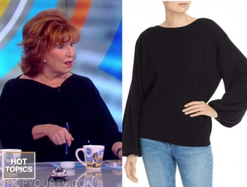 The View: November 2019 Joy Behar's Black Boatneck Cashmere Sweater ...