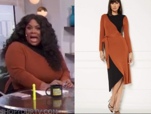 E! News: Daily Pop November 2019 Nina Parker's Orange and Black Knit ...