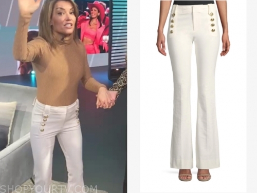 Access Hollywood: November 2019 Kit Hoover's White Button Sailor Pants ...