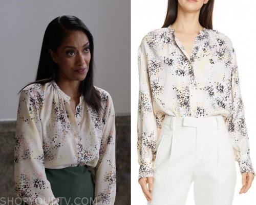 Supergirl: Season 5 Episode 5 Kelly's Printed Blouse | Shop Your TV