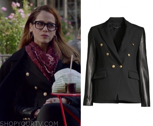 Ripples ansvar begå Almost Family: Season 1 Episode 6 Amanda's Leather Sleeve Blazer | Shop  Your TV