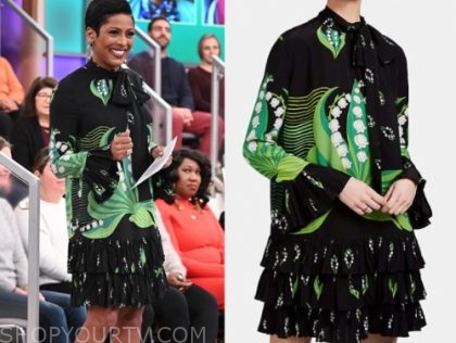 Tamron Hall Show: December 2019 Tamron Hall's Black and Green Floral ...