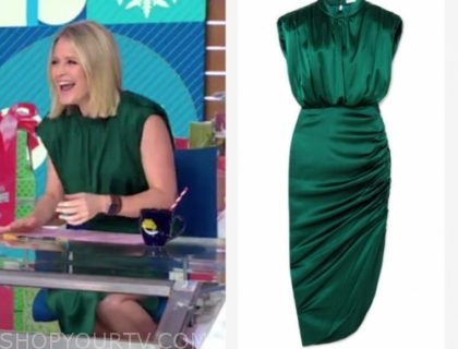 Good Morning America: December 2019 Sara Haines's Green Satin ...