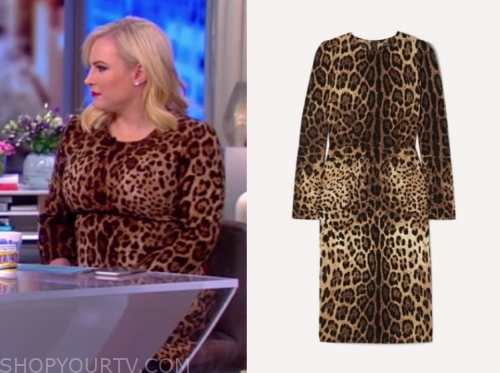 The View: December 2019 Meghan McCain's Leopard Sheath Dress | Shop Your TV