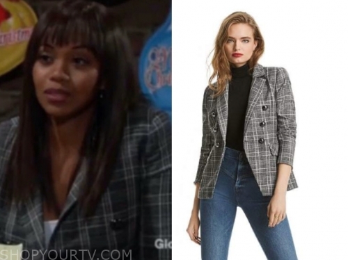 The Young and the Restless: December 2019 Amanda's Plaid Blazer | Shop ...