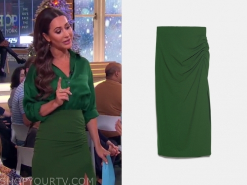 jessica mulroney's green pencil skirt