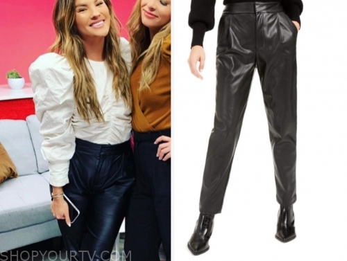 becca tilley's black leather pants