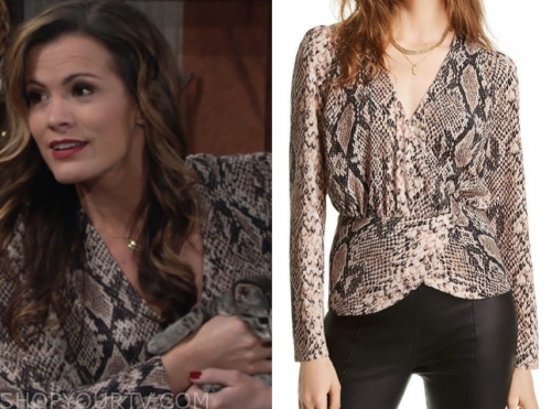 The Young and the Restless: December 2019 Chelsea's Snakeskin Top ...