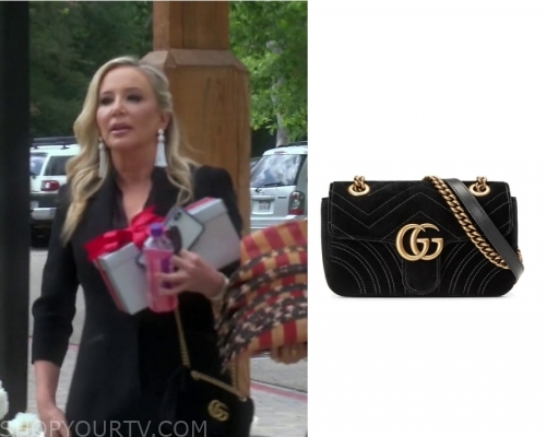 RHOOC: Season 14 Episode 20 Shannon's Black Velvet Gucci Bag | Shop Your TV