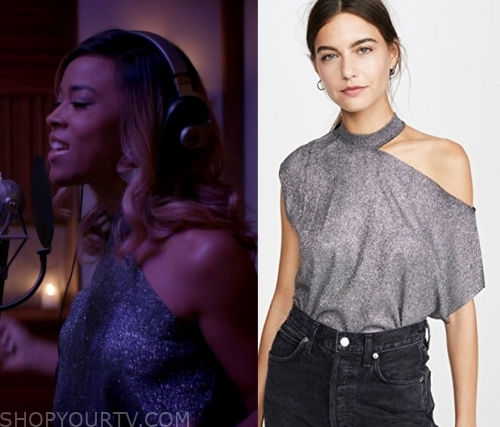 Empire: Season 6 Episode 9 Tiana's Metallic Cut Out Top | Shop Your TV