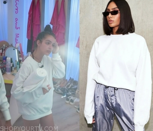 Love Island UK: Season 6 Episode 10 Siannise's White Sweatshirt | Shop ...