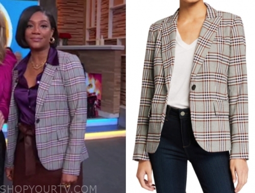 Good Morning America: January 2020 Tiffany Haddish's Grey Plaid Blazer ...