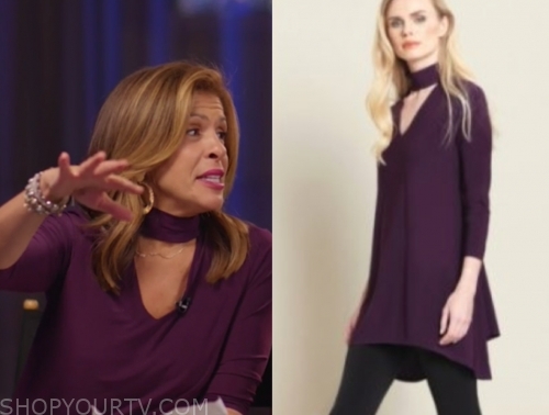 hoda kotb's purple choker top